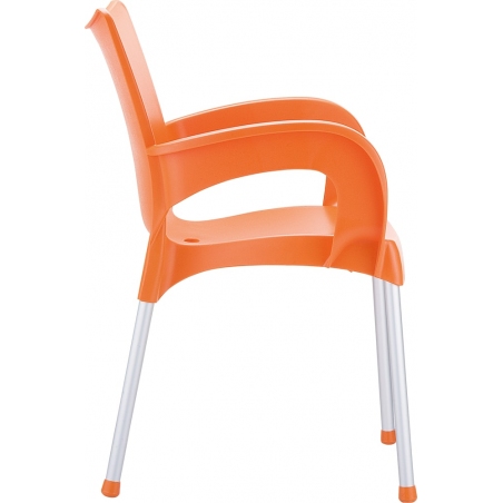 Romeo orange garden chair with armrests Siesta