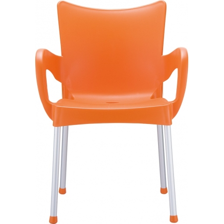 Romeo orange garden chair with armrests Siesta