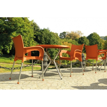 Krzesło ogrodowe z podłokietnikami Romeo Armchair Pomarańczowe Siesta