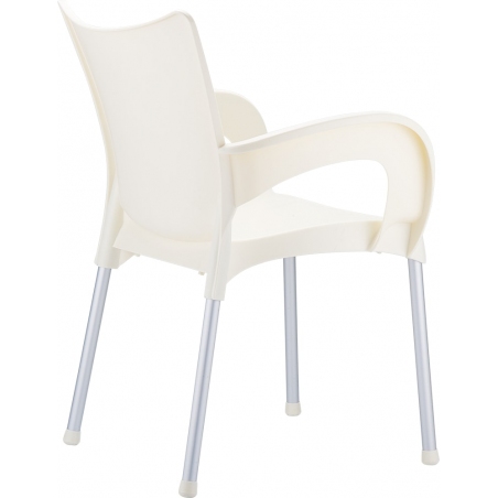 Romeo cream garden chair with armrests Siesta