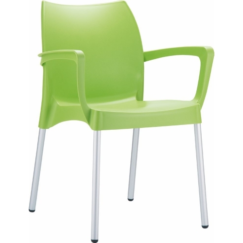 Dolce green garden chair with armrests Siesta