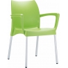 Dolce green garden chair with armrests Siesta