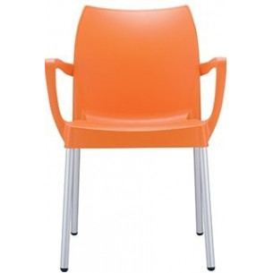 Stylowe Krzesło ogrodowe z podłokietnikami Dolce Armchair Pomarańczowe Siesta na taras i do restuaracji. 2