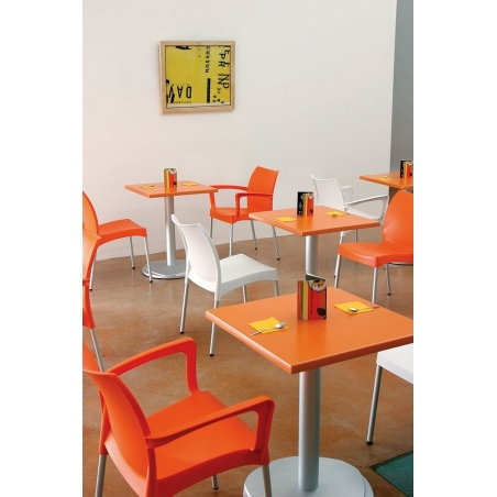 Dolce orange garden chair with armrests Siesta