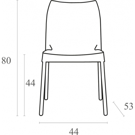 Krzesło ogrodowe plastikowe Vita Czarne Siesta