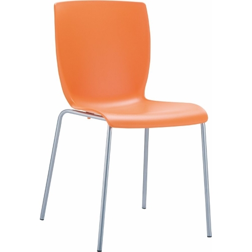 Mio orange plastic garden chair Siesta