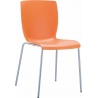 Stylowe Krzesło ogrodowe plastikowe Mio Pomarańczowe Siesta na taras i do restuaracji.