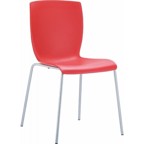 Stylowe Krzesło ogrodowe plastikowe Mio Czerwone Siesta na taras i do restuaracji.