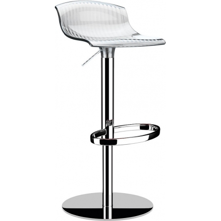 Aria transparent modern adjustable bar stool Siesta