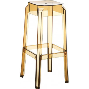 Fox 75 amber transparent modern bar stool Siesta