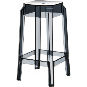 Fox 65 black transparent modern bar stool Siesta