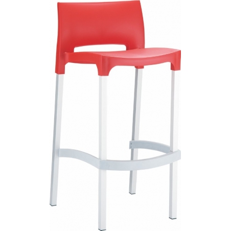 Stylowe Krzesło barowe Gio 75 Czerwone Siesta do kuchni.
