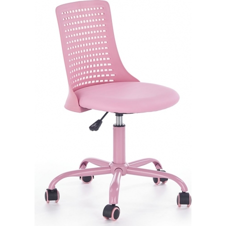 Designerski Fotel młodzieżowy PURE Różowy Halmar do biurka.