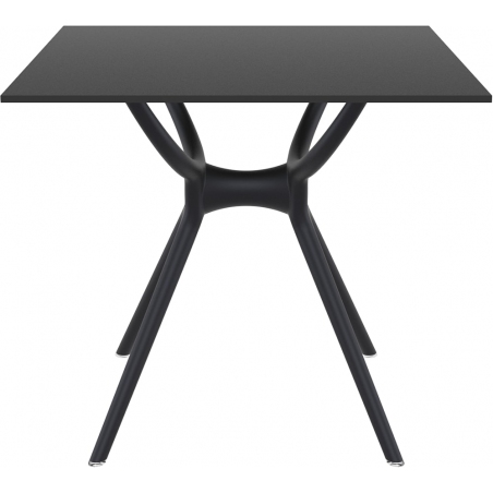 Air 80x80 black square dining table Siesta