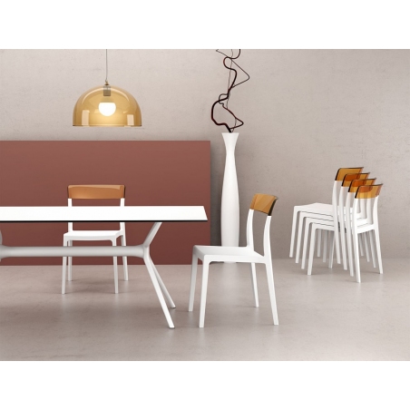 Air 180x80 white rectangular dining table Siesta