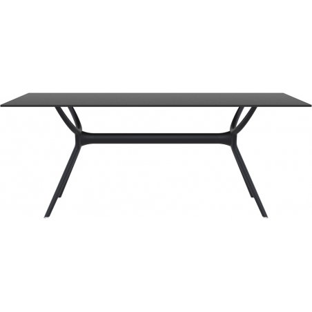 Air 180x80 black rectangular dining table Siesta