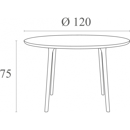 Maya 120 white round dining table Siesta