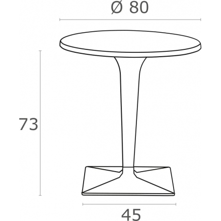 Stół okrągły na jednej nodze Ice 80 Biały Siesta