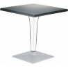 Stylowy Stół kwadratowy na jednej nodze Ice 60x60 Czarny Siesta do salonu, jadalni i restauracji.