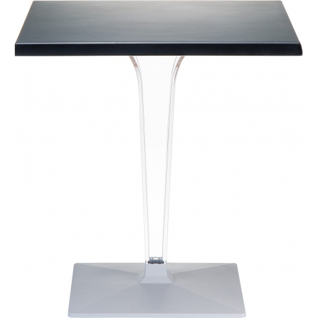 Ice 60x60 black one leg square dining table Siesta