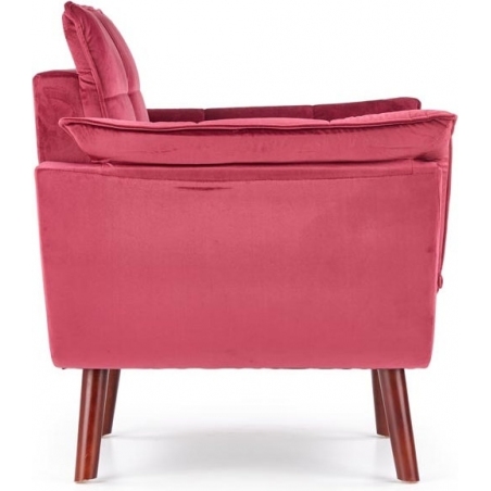 Rezzo dark red quilted upholstered armchair Halmar