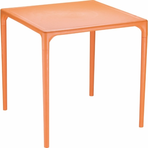 Mango 72x72 orange square garden table Siesta