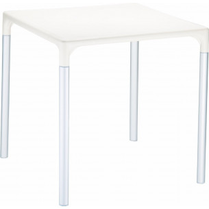 Mango Alu 72x72 beige square garden table Siesta