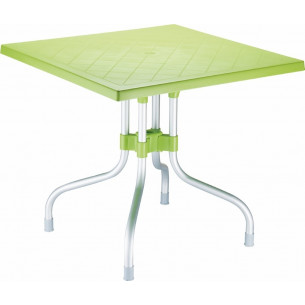 Forza 80x80 green square garden table Siesta