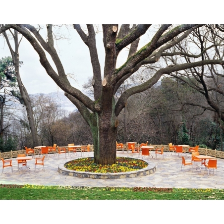 Stół ogrodowy kwadratowy Forza 80x80 Pomarańczowy Siesta