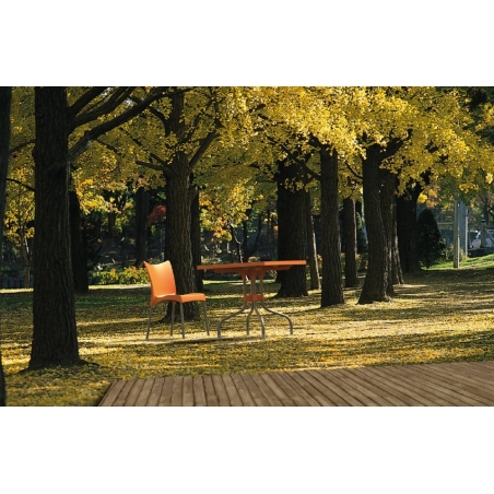 Stół ogrodowy kwadratowy Forza 80x80 Pomarańczowy Siesta