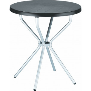 Elfo 70 black round garden table Siesta