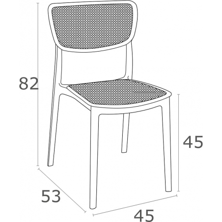 Lucy beige plastic openwork chair Siesta