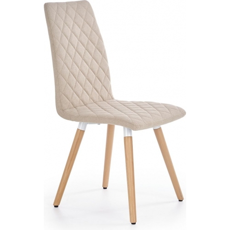 Designerskie Krzesło tapicerowane pikowane Fino K282 Beżowe Halmar do jadalni, salonu i kuchni.