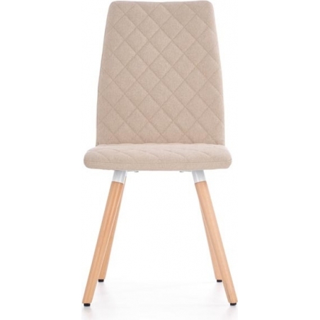 Designerskie Krzesło tapicerowane pikowane Fino K282 Beżowe Halmar do jadalni, salonu i kuchni.