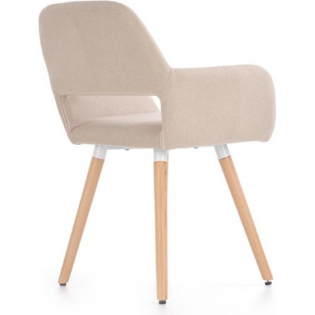 Cup K283 beige upholstered chair with armrests Halmar