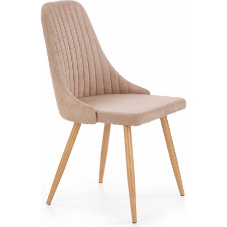 Designerskie Krzesło tapicerowane pikowane Hell K285 Beżowe Halmar do jadalni, salonu i kuchni.