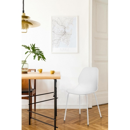 Krzesło z tworzywa Layer IV Białe Simplet