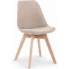 Kris K303 beige upholstered chair with wooden legs Halmar