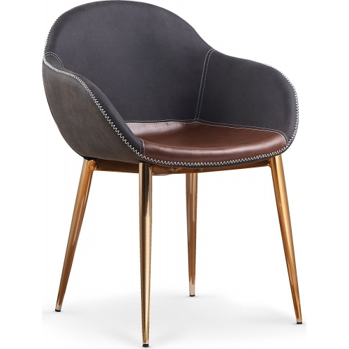 Zell K304 grey upholstered chair with armrests Halmar