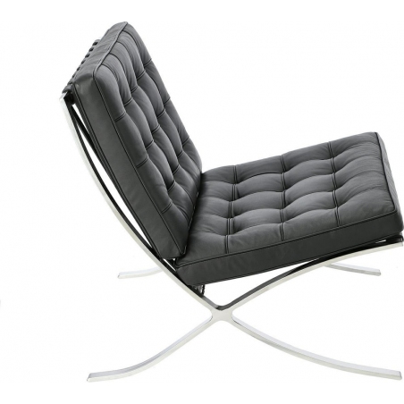 Fotel skórzany Barcelon Single Czarny D2.Design