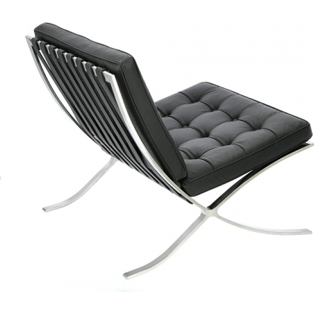 Barcelon Single black leather quilted armchair D2.Design
