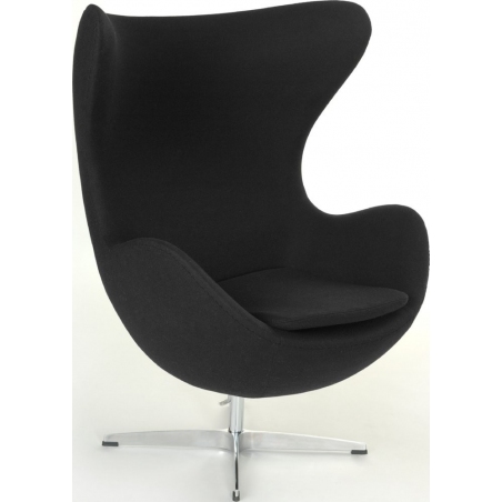 Jajo Chair Cashmere black swivel armchair D2.Design