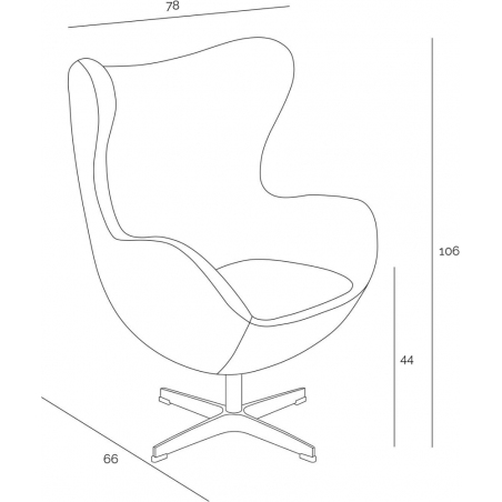 Fotel tapicerowany Jajo Chair Cashmere Czarny D2.Design