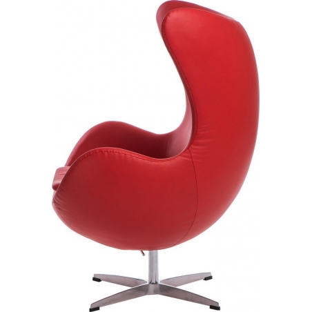 Designerski Fotel skórzany Jajo Chair Leather Czerwony D2.Design do salonu i sypialni.