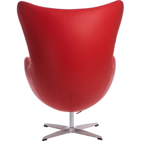 Designerski Fotel skórzany Jajo Chair Leather Czerwony D2.Design do salonu i sypialni.