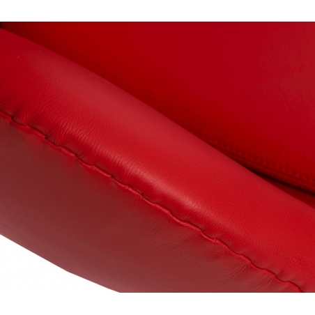 Jajo Chair Leather red swivel armchair D2.Design
