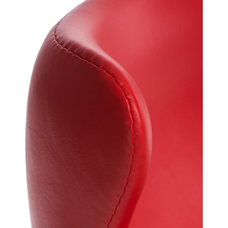 Jajo Chair Leather red swivel armchair D2.Design
