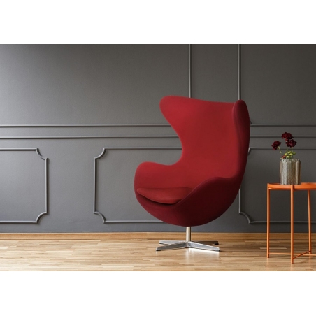 Fotel tapicerowany Jajo Chair Cashmere Czerwony D2.Design