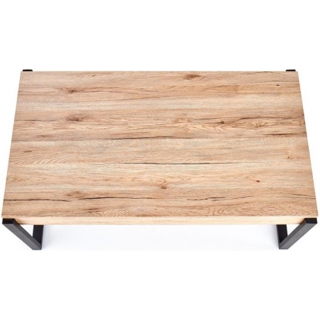 Capri 110x64 san remo oak&amp;black coffee table Halmar