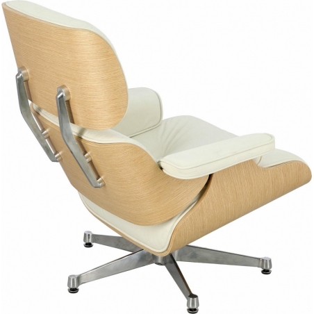 Vip Natural white leather swivel armchair D2.Design